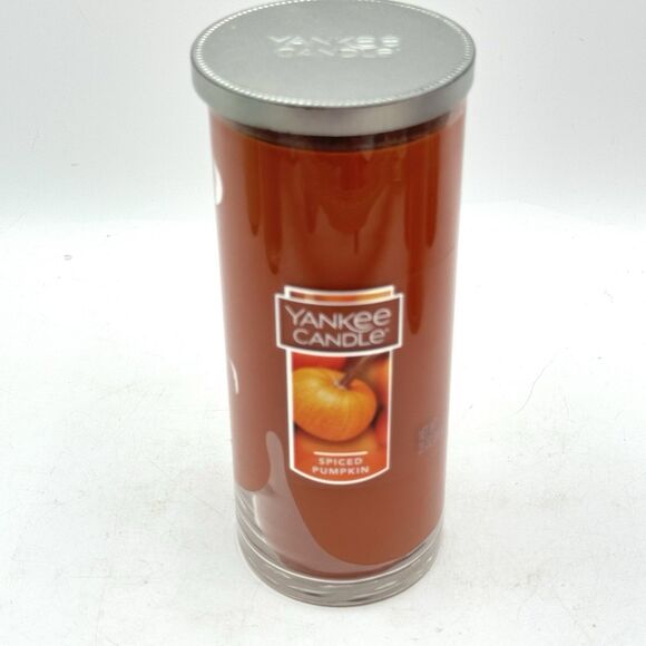 Yankee Candle Spiced Pumpkin 20 oz Single Wick Candle New with Lid - Picture 1 of 4